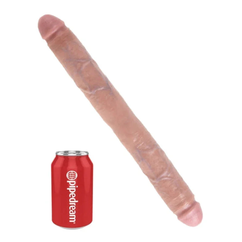 King Cock 16 Inch Thick Double Dildo - Flesh