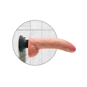 King Cock 9-Inch Vibrating Cock With Balls - Flesh