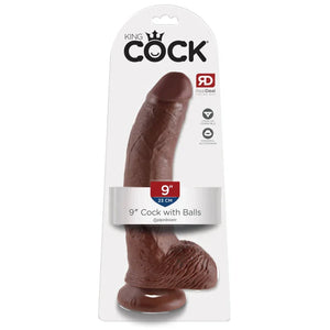 King Cock 9-Inch Cock With Balls - Brown - MyPleasure