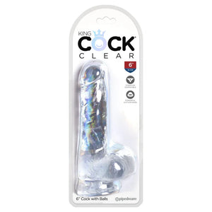 King Cock Clear 6" Cock With Balls - MyPleasure