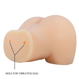 Mila Realistic Vagina and Ass Vibrator - Light