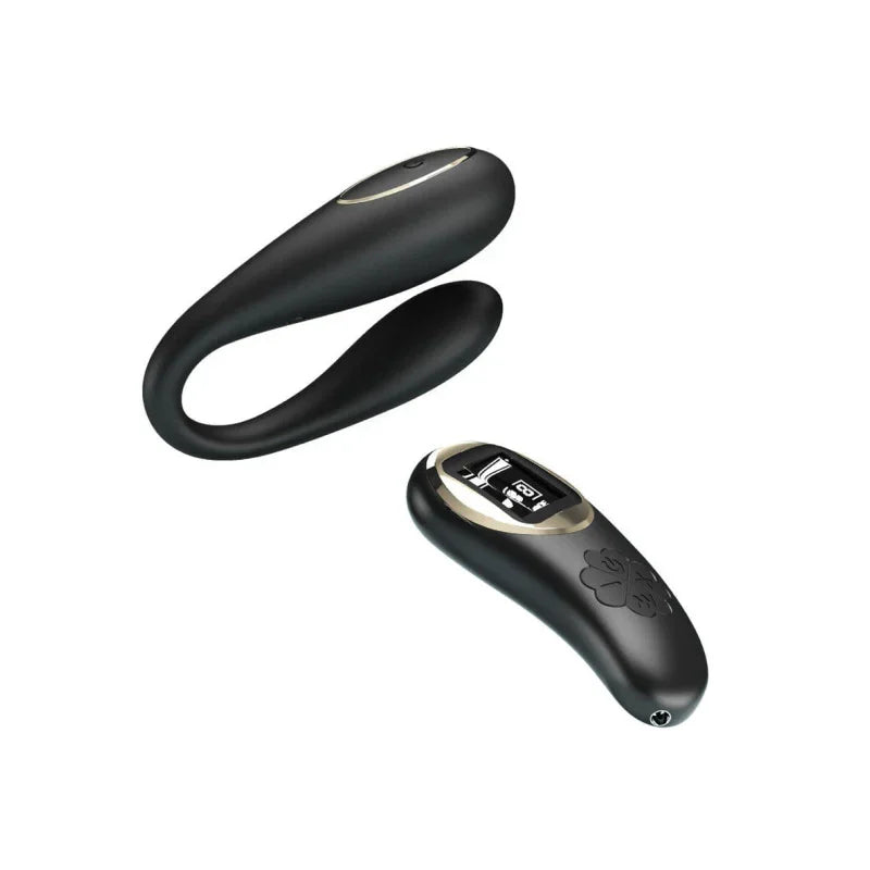 Nathan Double Pleasure Remote Control Vibrator - Black