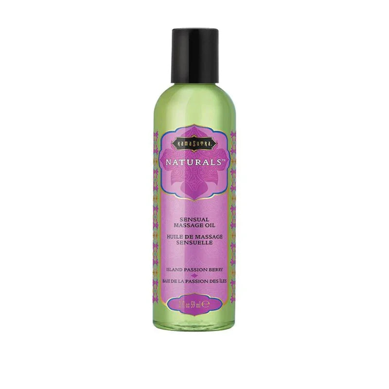 Naturals Massage Oil - Island Passion Berry - 2 Fl Oz (59 ml) - MyPleasure