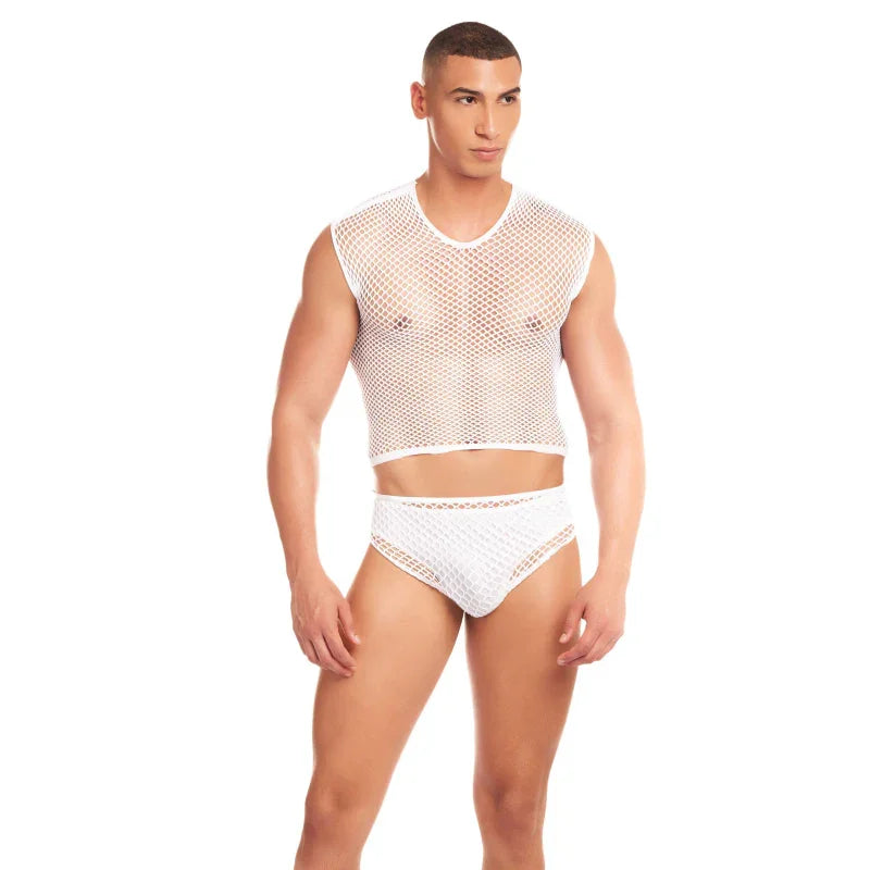 Net Flex 3pc Set - Small/medium - White - MyPleasure