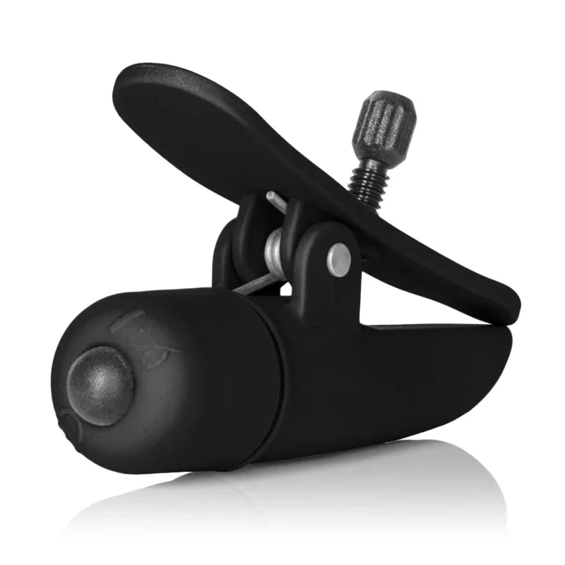 Nipple Play Nipplettes Vibrating Nipple Clamps - Black - MyPleasure