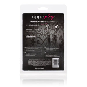 Nipple Play Playful Tassels Nipple Clamps - Black - MyPleasure