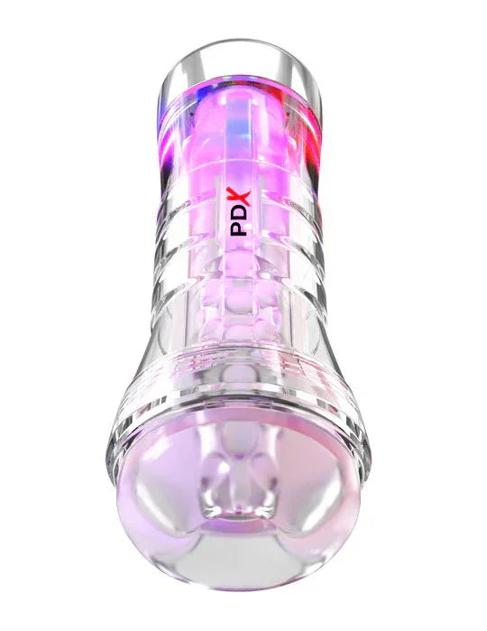 Pdx Elite Viewtube XXL See-Thru Ez-Grip Led Stroker - Clear