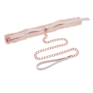 Peaches N Creame Fur Collar and Leash - Pink