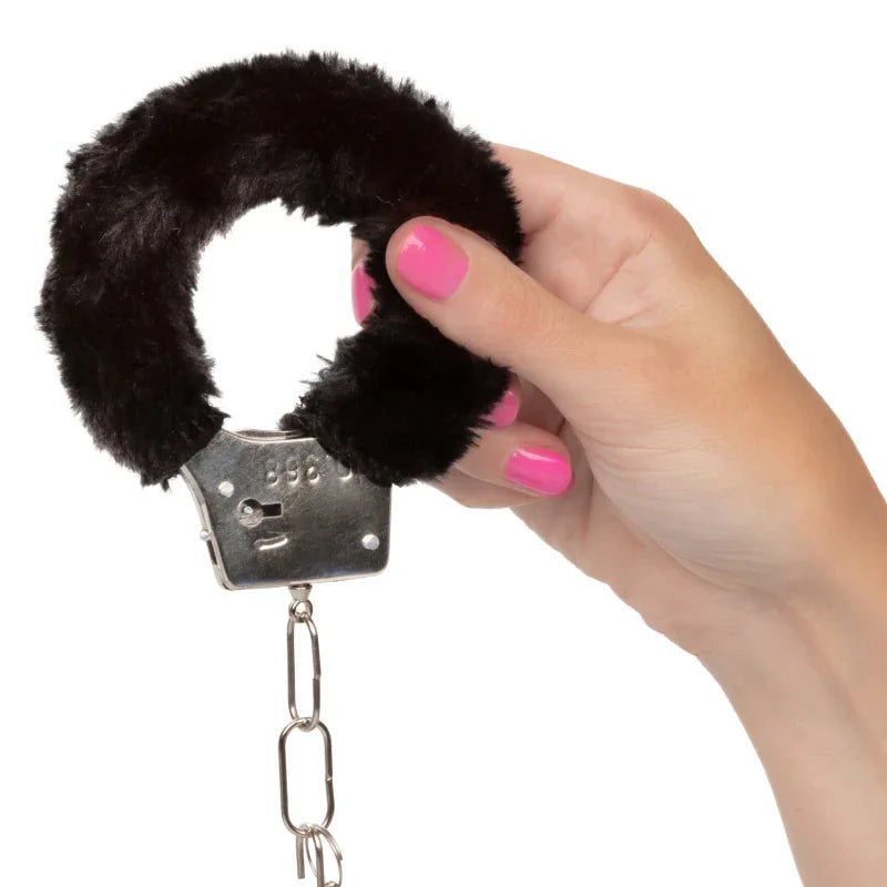 Playful Furry Cuffs - Black - MyPleasure