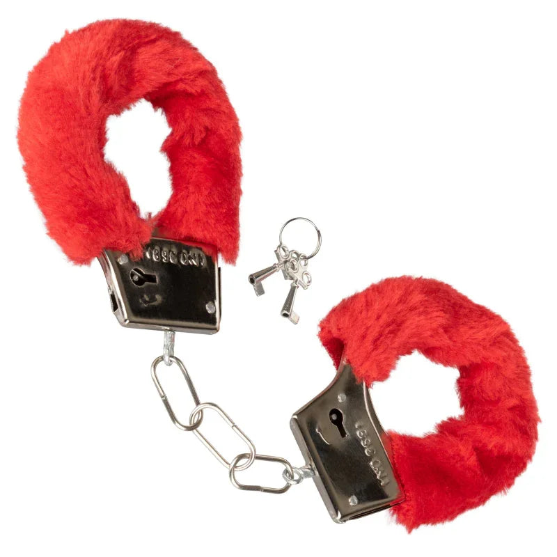 Playful Furry Cuffs - Red - MyPleasure