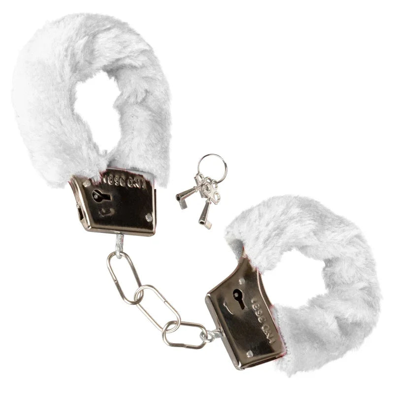Playful Furry Cuffs - White - MyPleasure