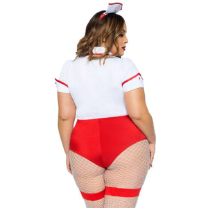 Plus Nurse Feelgood Sexy Costume - 1x/2x - White / Red - MyPleasure