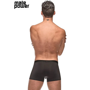 Private Screening Pot Leaf Pouch Short Black