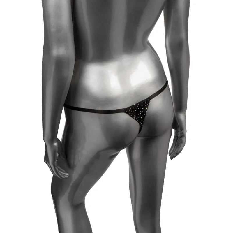 Radiance Plus Size Crotchless Thong - Black - MyPleasure