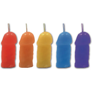Rainbow Pecker Party Candles - 5 Pack - MyPleasure
