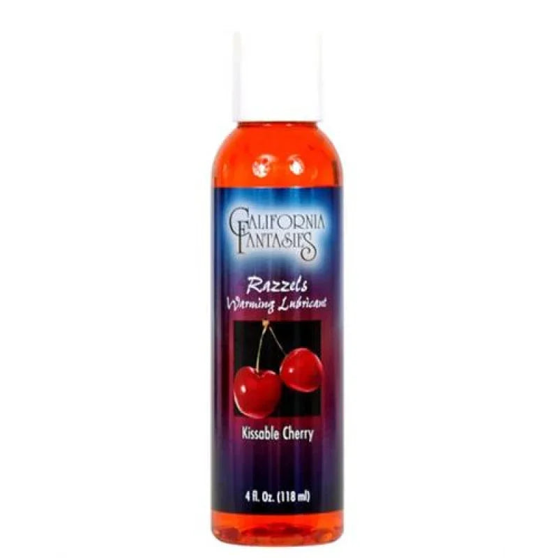 Razzels Warming Lubricant - Kissable Cherry - 4 Oz. Bottle - MyPleasure