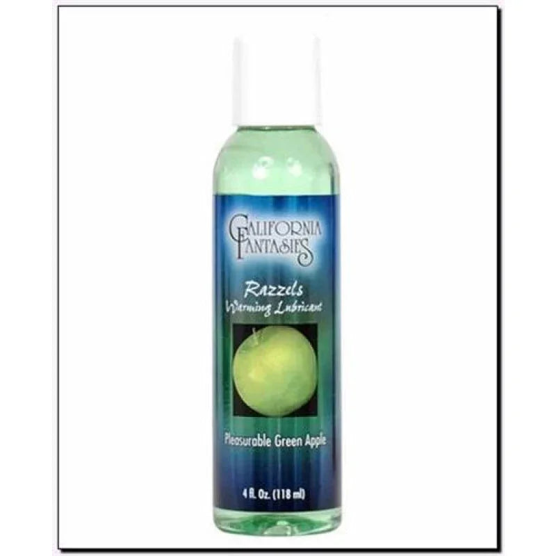 Razzels Warming Lubricant - Pleasurable Green Apple - 4 Oz. Bottle - MyPleasure