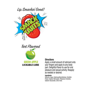 Smack Tarts 2oz Lickable Flavored Lubricant - Green Apple - MyPleasure