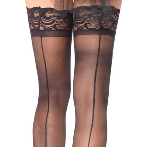 Stay Up Sheerthigh Highs - Black - One Size - MyPleasure