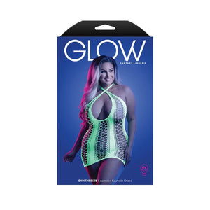Synthesize Seamless Keyhole Dress - Queen - Neon Green