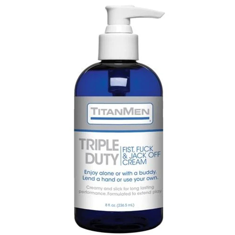 Titanmen Triple Duty Fist, Fuck and Jack Off Cream - Bulk - 8 Fl. Oz. - MyPleasure