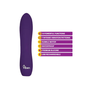 Vivacious - Intense 10-Function Bullet - Violet - MyPleasure