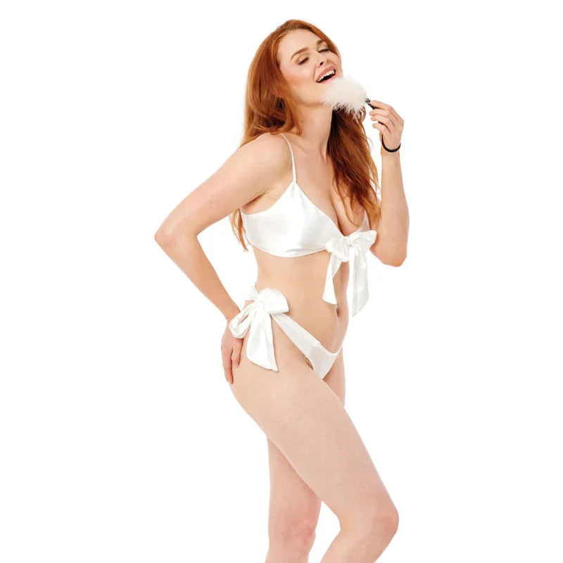 White Wrist Feather Tickler