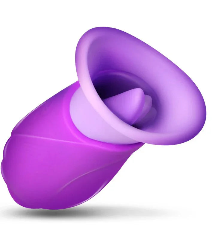 Licking Violet Sucking and Licking Vibrator - Purple