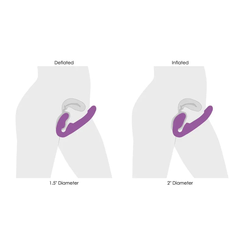 10x Ergo- Fit G-Pulse Inflatable and Vibrating Strapless Strap- on - Purple