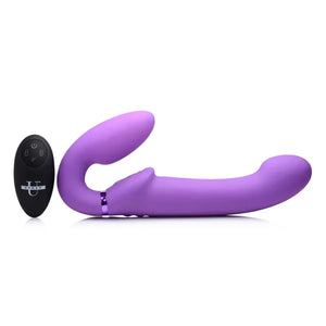 10x Ergo- Fit G-Pulse Inflatable and Vibrating Strapless Strap- on - Purple
