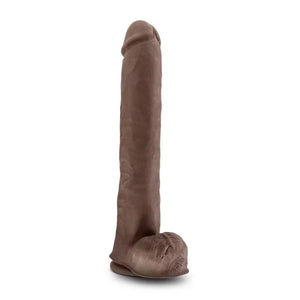 Au Naturel - Daddy - 14 Inch Sensa Feel Dual Density Dildo - Chocolate - MyPleasure