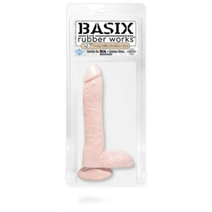 Basix Rubber Works 9 Inch Dong With Suction Cup - Flesh