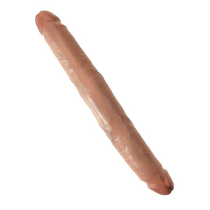 King Cock 12" Slim Double Dildo - Tan