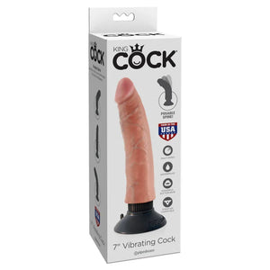 King Cock 7-Inch Vibrating Cock - Light - MyPleasure