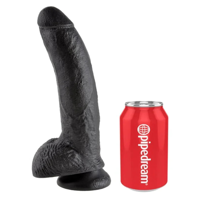 King Cock 9-Inch Cock With Balls - Black
