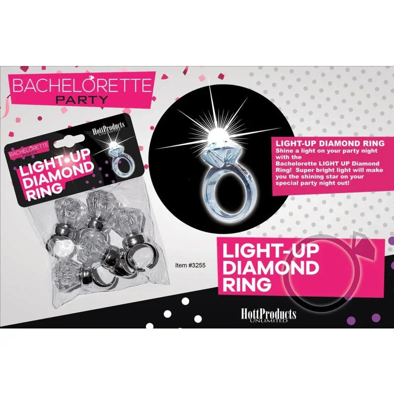 Light Up Diamond Ring 5 Pk