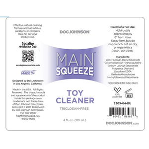Main Squeeze - Toy Cleaner - 4 Fl. Oz..