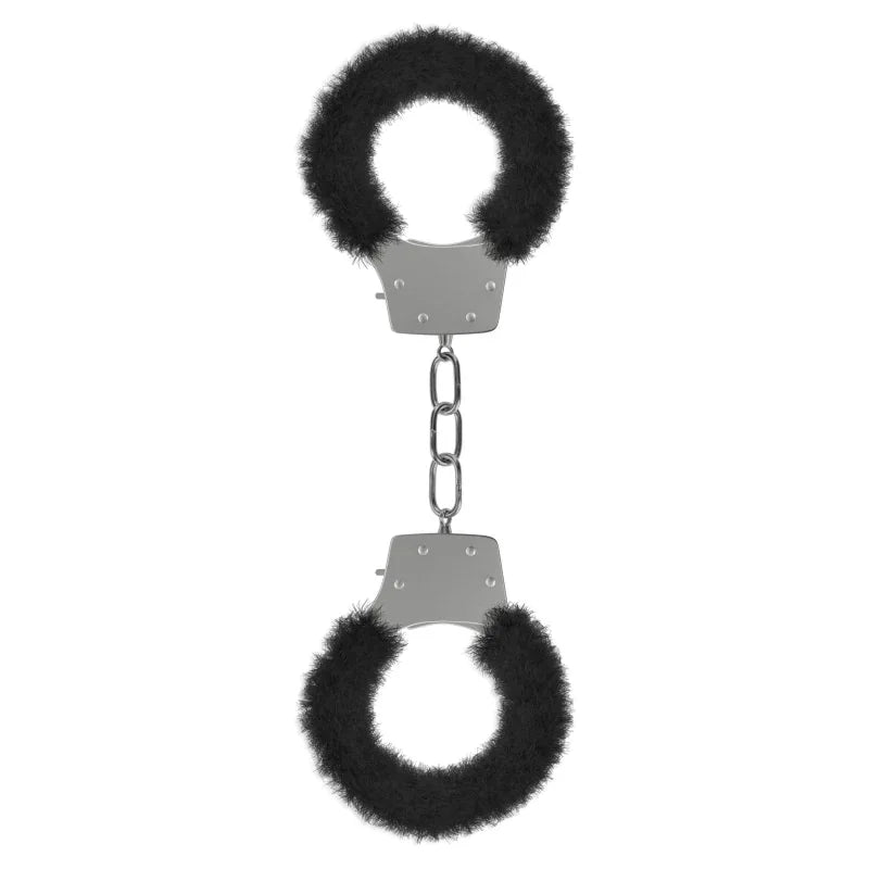 Pleasure Furry Handcuffs - Black