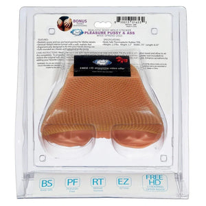 Realistic Body Mold Stroker - Pleasure Pussy and Ass - Wide-Spread Legs - Tan