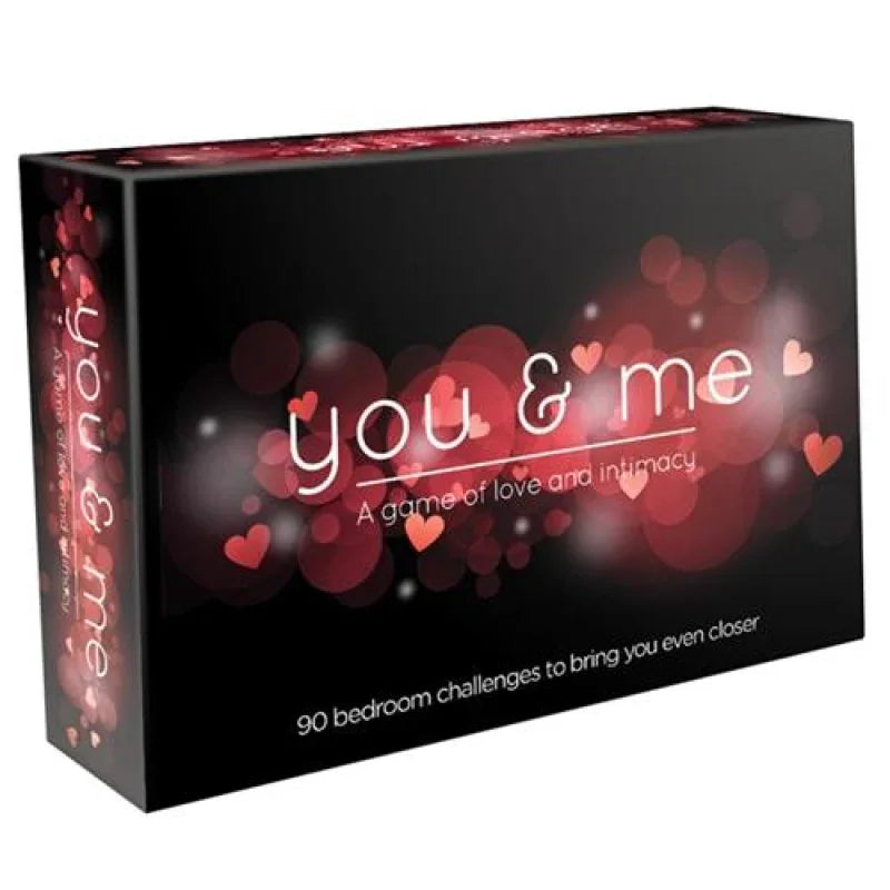 You & Me love and intimacy game box with 90 bedroom challenges and heart design
