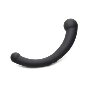 10x Vibra-Crescent Silicone Dual Ended Dildo - Black