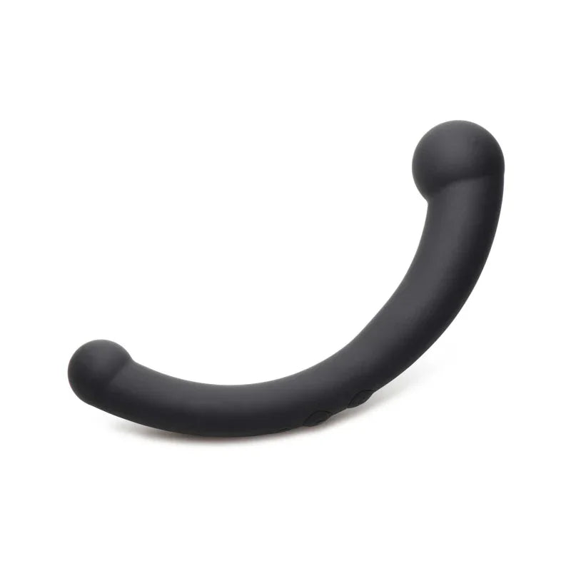10x Vibra-Crescent Silicone Dual Ended Dildo - Black