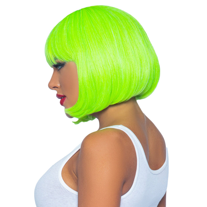 12 Inch Short Bob Wig - Neon Green