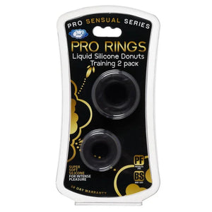 Cloud 9 Pro Rings Liquid Silicone Donuts 2 Pack - Black