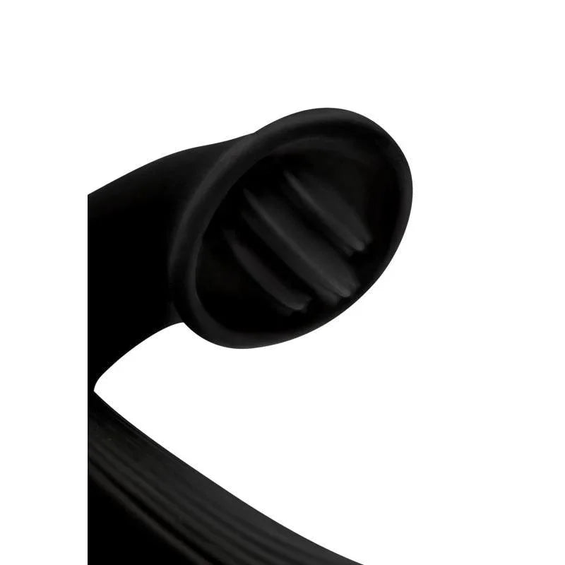 7x Bendable Silicone Clit Stimulating Vibrator - Black