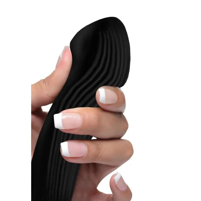 7x Bendable Silicone Clit Stimulating Vibrator - Black