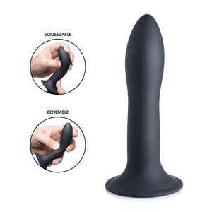 Squeezable Slender Dildo - Black