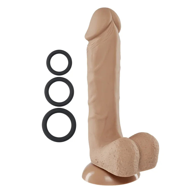 Pro Sensual Series 8 Inch Silicone Pro Odorless Dong - Tan