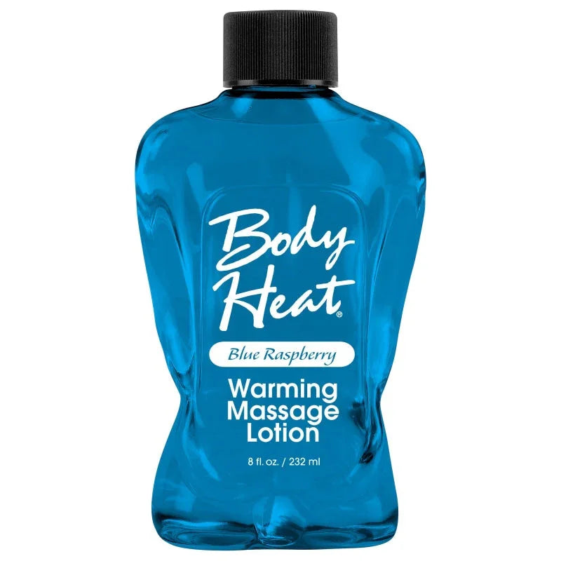 Body Heat Warming Massage Lotion - 8 Fl. Oz. - Blue Raspberry