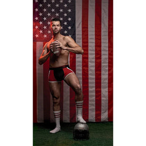 Retro Sport Panel Short - Large - Black/ Red